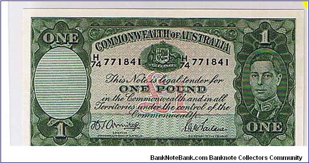 COMMONWEALTH OF AUSTRALIA-
  1 POUNDS Banknote