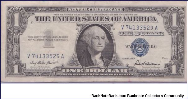 1957 $1 SILVER CERTIFICATE Banknote