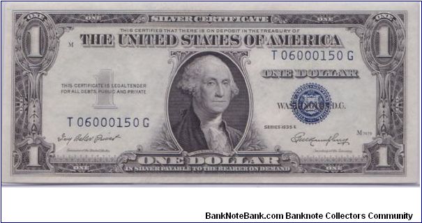 1935 E $1 SILVER CERTIFICATE 
2 OF 3 CONSECUTIVE


(GEM SUPER SWEET NOTE) Banknote