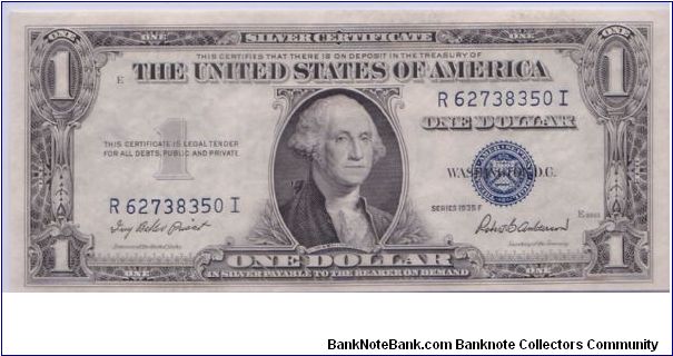 1935 F $1 SILVER CERTIFICATE Banknote