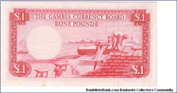 Banknote from Gambia year 1964