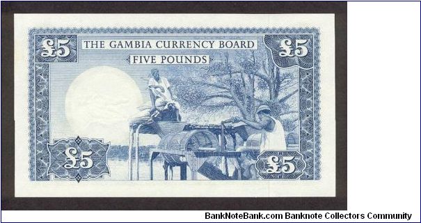 Banknote from Gambia year 1965