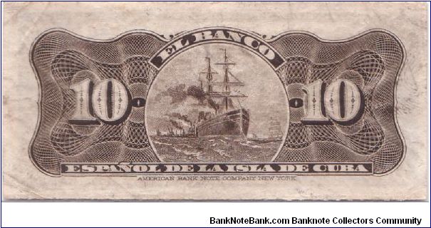Banknote from Cuba year 1897