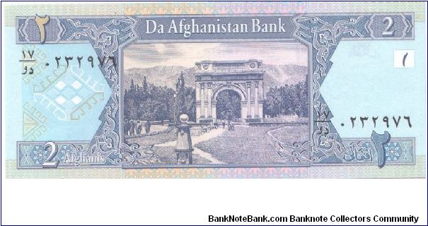 Banknote from Afghanistan year 2001