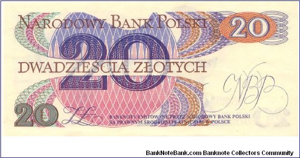 Banknote from Poland year 1982
