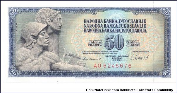 1978 NARODNA BANKA JUGUSLAVIJE 50 DINARA


P89b Banknote