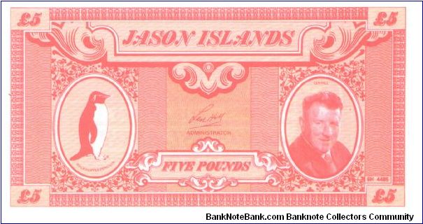 1979 JASON ISLANDS 5 POUNDS

*NOTES VALID ONLY TILL DECEMBER 31, 1979* Banknote