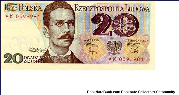 20 Zlotych
Multi
R Traugutt
Large value Banknote