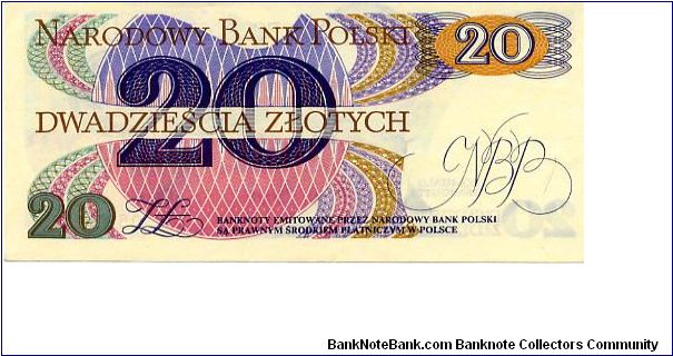 Banknote from Poland year 1982