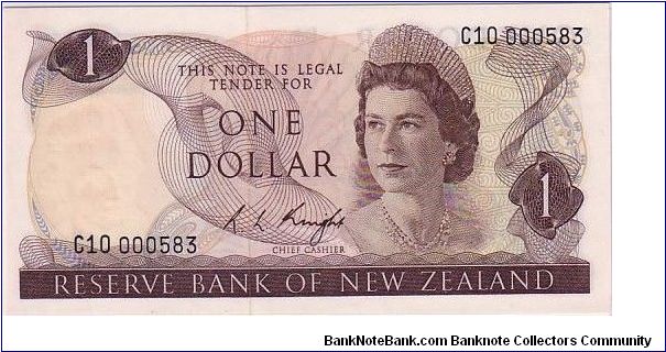 RESERVE BANK OF NZ
 $1.0 Banknote