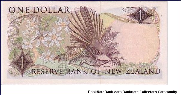 Banknote from New Zealand year 1972