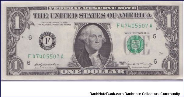 1969 $1 ATLANTA FRN Banknote