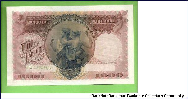 Banknote from Portugal year 1922