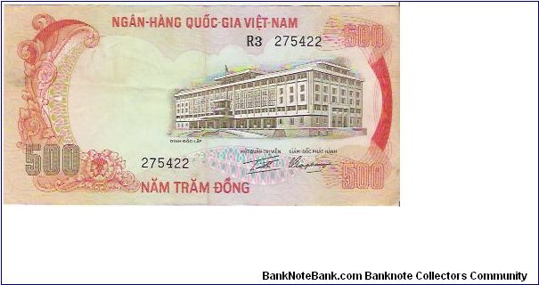 500 DONG

R3 275422

P # 33 A Banknote