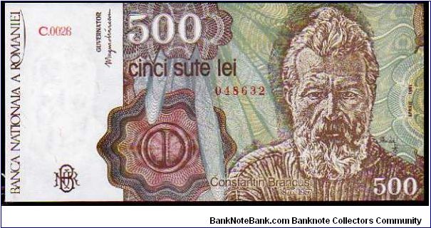 500 Lei__
Pk 98 b__

Aprilie 1991
 Banknote