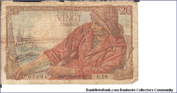 P100
20 Francs Banknote