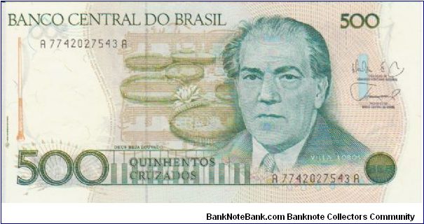 Brazil 500 Cruzados Banknote