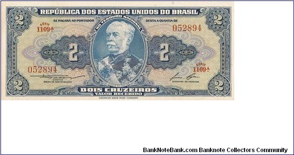 2 Cruzieros - I believe this to be from 1944, but can't find any date to signify otherwise. Banknote