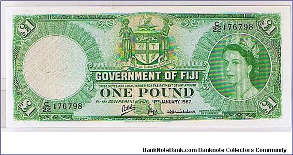 GOVERNMENT OF FIJI
1 POUND Banknote