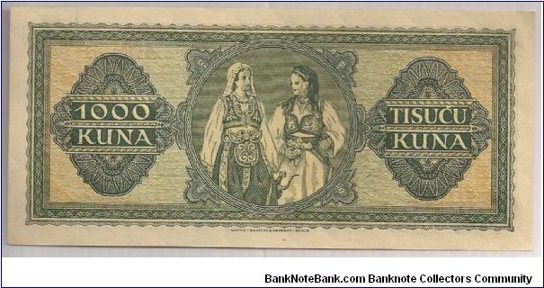Banknote from Croatia year 1943