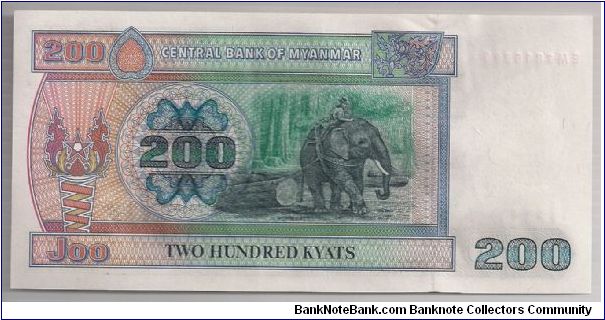 Banknote from Myanmar year 1991
