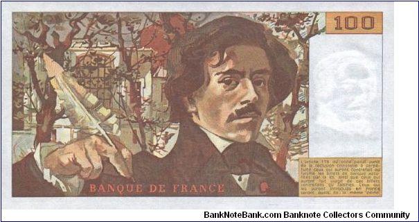 Banknote from France year 1986