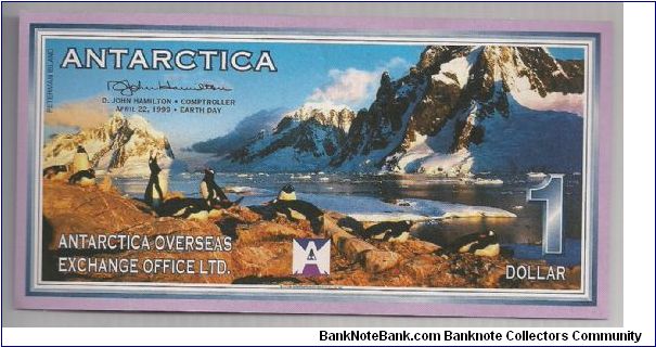 Antractica 1 Dollar 1999 PNL. Banknote