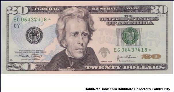 2004 $20 CHICAGO FRN

**STAR NOTE** Banknote