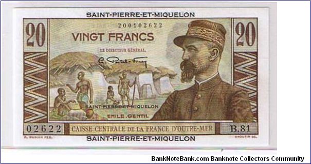 ST PIERRE AND MIG--
20 FRANCS Banknote