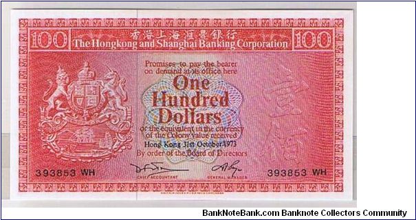 HSBC= $100 Banknote