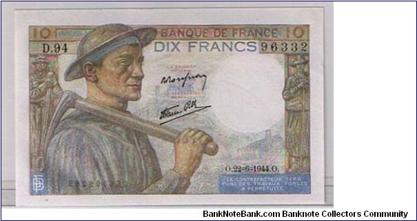 BANK OF FRANCE
10 FRANCS Banknote