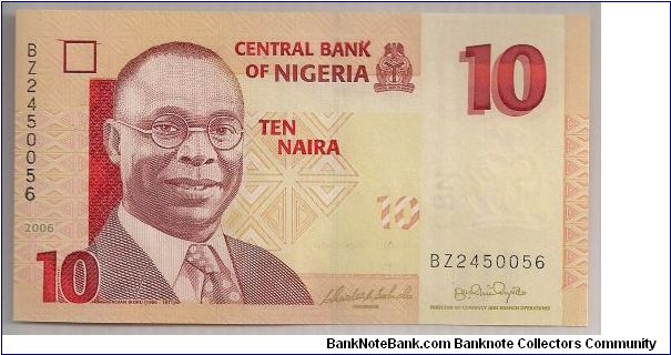 Nigeria 10 Naira 2006 P33. Banknote