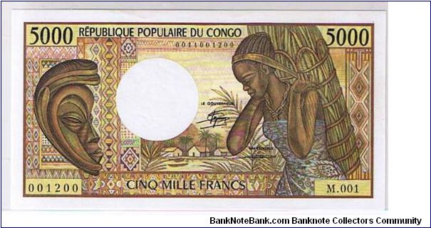 CONGO 5000FR 1984 Banknote