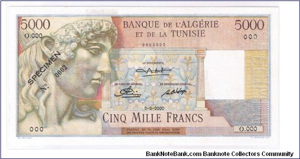 ALGERIA 500F
SPECIMEN Banknote