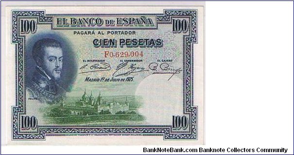 100 PESETAS 1925 Banknote