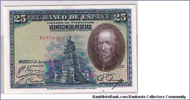 25 PESETAS Banknote