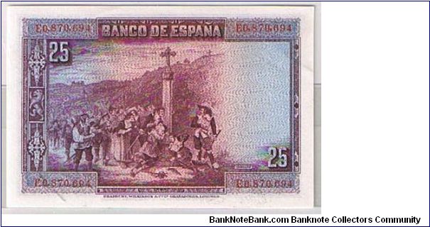 Banknote from Spain year 1939