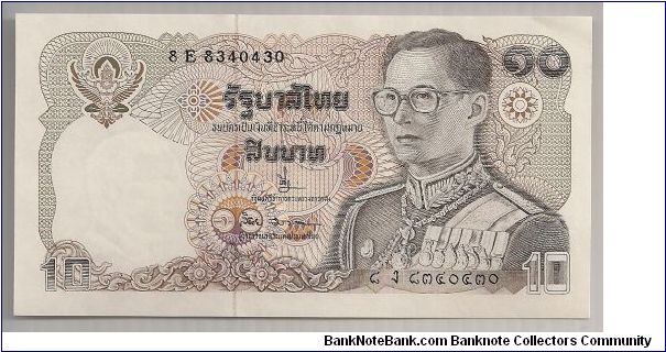 Thailand 10 Baht 1980 P87. Banknote