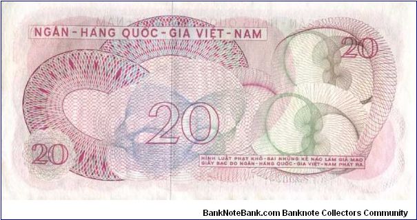 Banknote from Vietnam year 1971