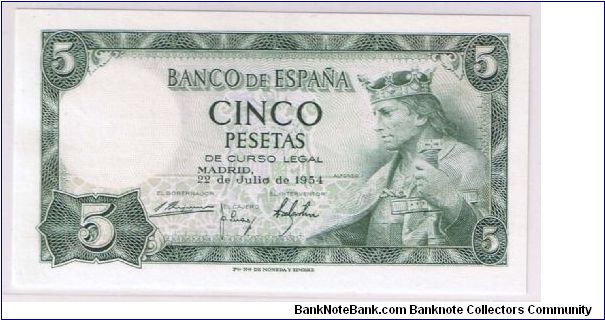 SPAIN- 5 PESETAS Banknote