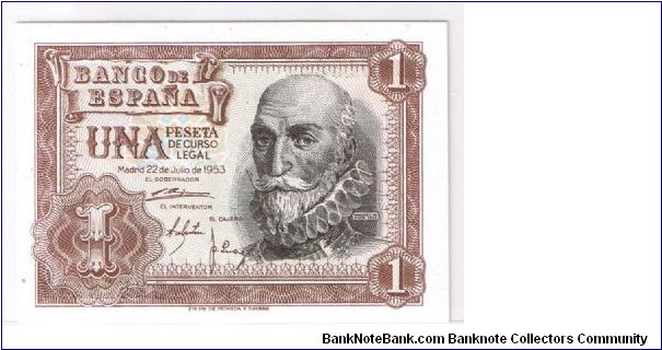 SPAIN-1 PESETA Banknote