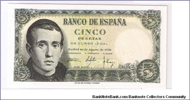 SPAIN-5PESETAS Banknote