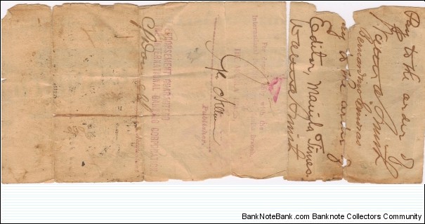 Banknote from Philippines year 1907