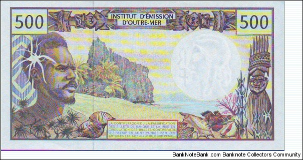 Banknote from French Polynesia year 1992