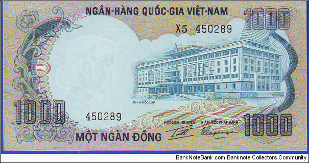  1000 Dong South Vietnam Banknote