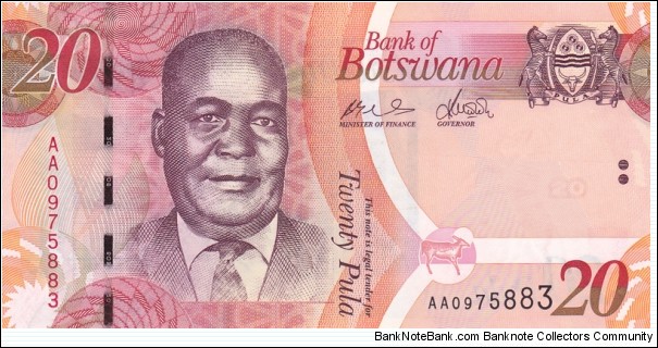 Botswana P31 (20 pula 2009) Banknote
