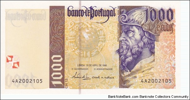 Portugal P188a (1000 escudos 18/4-1996) Banknote