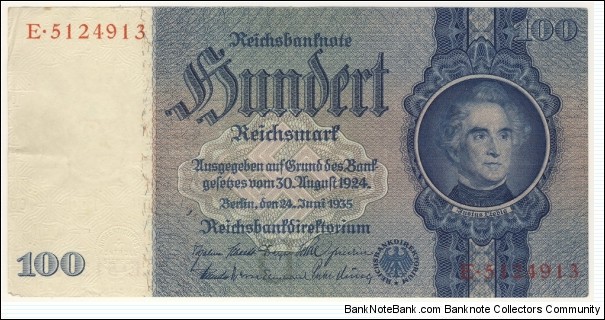 100 Reichsmark(Third Reich 1935) Banknote