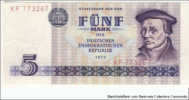 5 Mark(East Germany 1975) Banknote