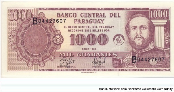 1000 Guaranies Banknote